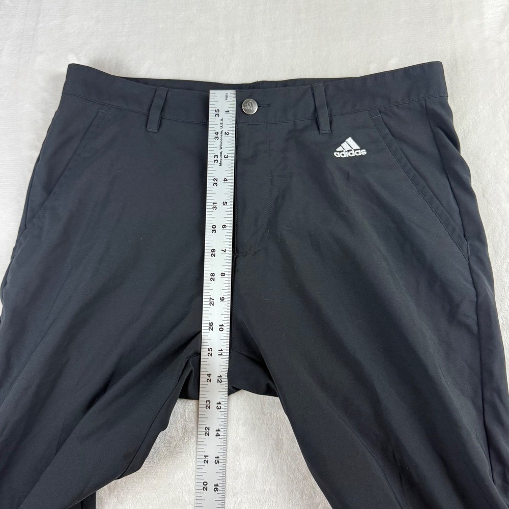 Adidas Golf Pants Mens 32x30 Black Performance Flat Front Straight Leg Sporty‎ - Picture 8 of 10